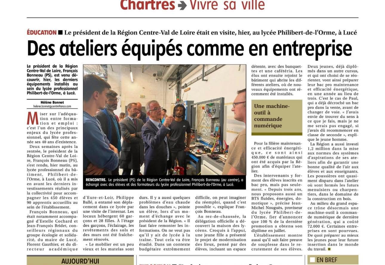 Visite du président de la région